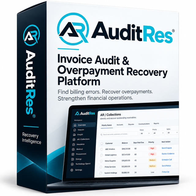 AuditRes - Invoice Audit and Overpayment Recovery Platform